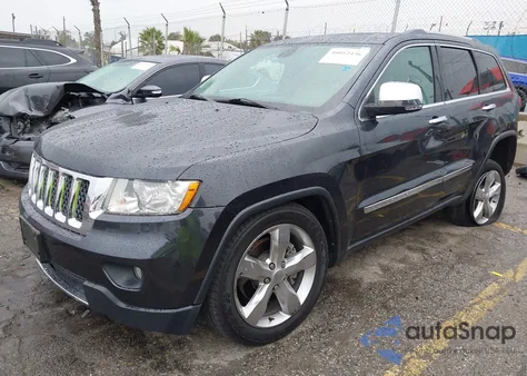 2013 Jeep Grand Cherokee Overland z USA, uszkodzony, nr VIN 1C4RJFCT2DC525188